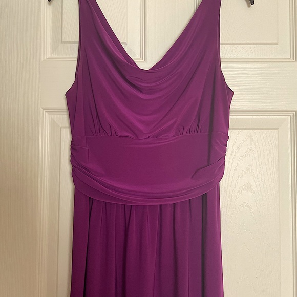 Fuschia color, stretch fabric polyester/spandex blend dress. - Picture 2 of 5